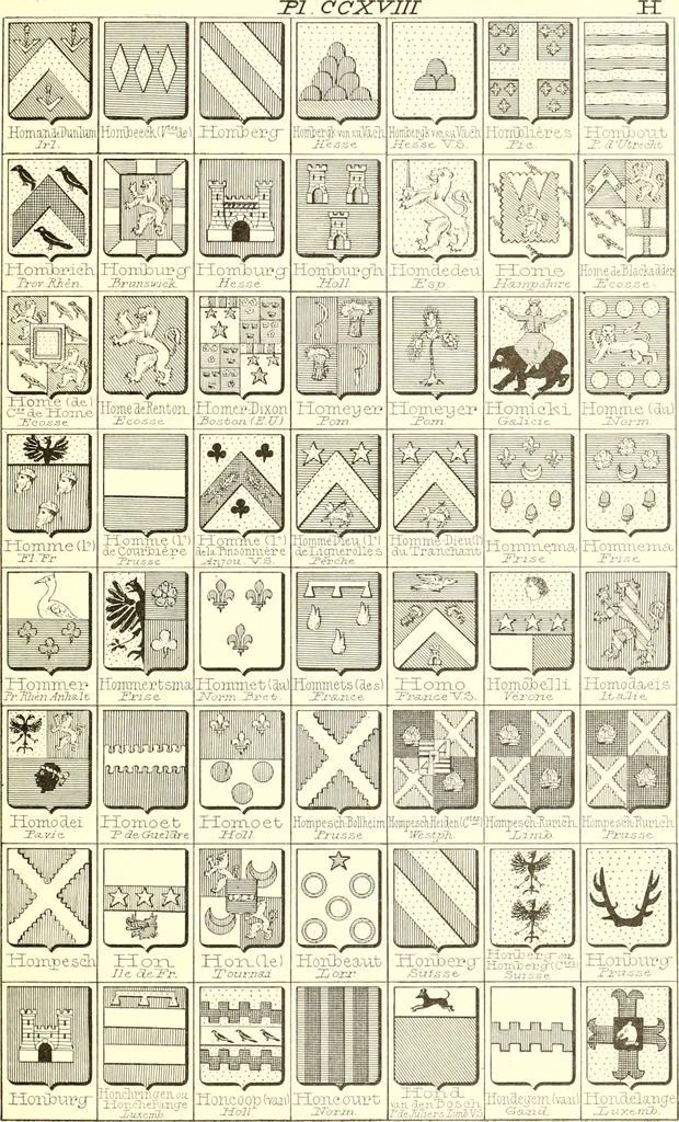 An illustration from Armoiries des familles contenues dans l'Armorial général de J.B. Rieststap [sic], 1903, leaf 446