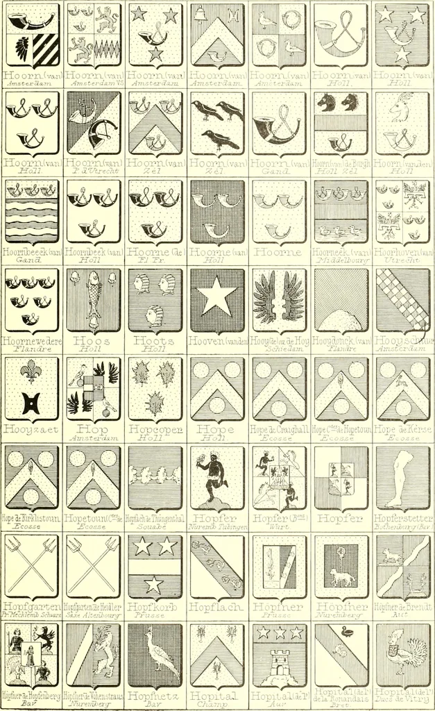 An illustration from Armoiries des familles contenues dans l'Armorial général de J.B. Rieststap [sic], 1903, leaf 456