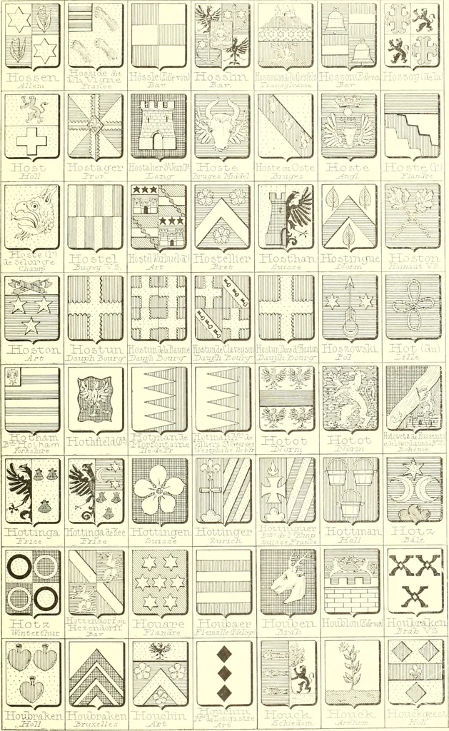 An illustration from Armoiries des familles contenues dans l'Armorial général de J.B. Rieststap [sic], 1903, leaf 468
