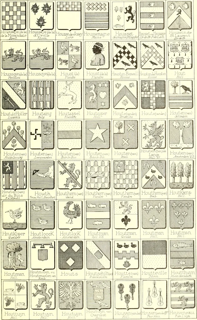 An illustration from Armoiries des familles contenues dans l'Armorial général de J.B. Rieststap [sic], 1903, leaf 472