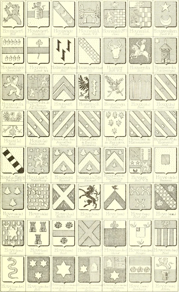 An illustration from Armoiries des familles contenues dans l'Armorial général de J.B. Rieststap [sic], 1903, leaf 474