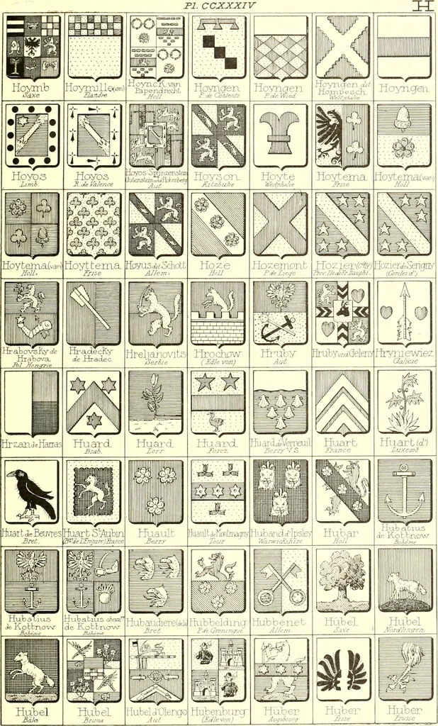 An illustration from Armoiries des familles contenues dans l'Armorial général de J.B. Rieststap [sic], 1903, leaf 480