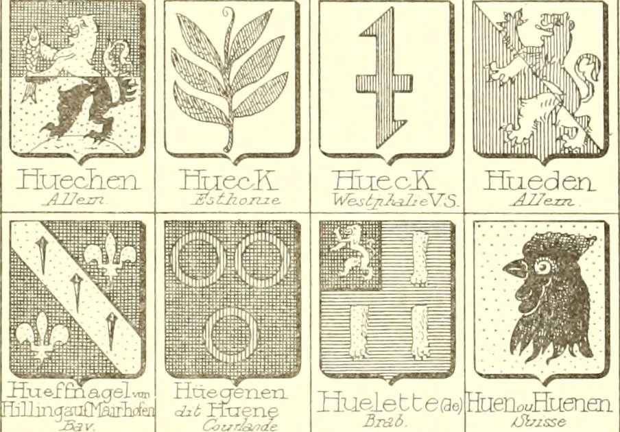 An illustration from Armoiries des familles contenues dans l'Armorial général de J.B. Rieststap [sic], 1903, leaf 486