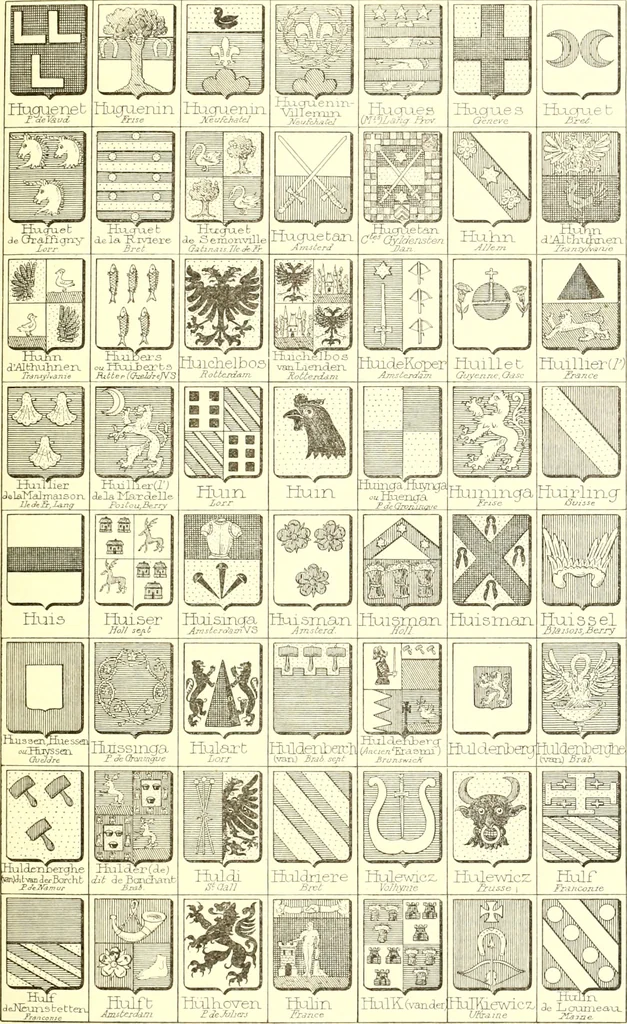 An illustration from Armoiries des familles contenues dans l'Armorial général de J.B. Rieststap [sic], 1903, leaf 490