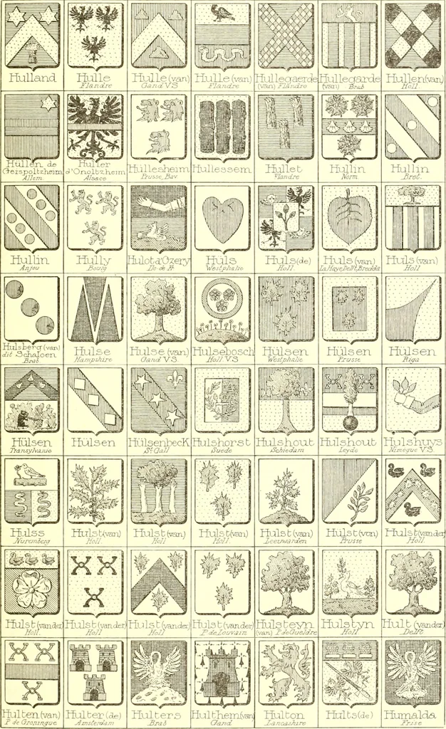 An illustration from Armoiries des familles contenues dans l'Armorial général de J.B. Rieststap [sic], 1903, leaf 492