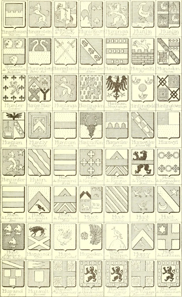 An illustration from Armoiries des familles contenues dans l'Armorial général de J.B. Rieststap [sic], 1903, leaf 498