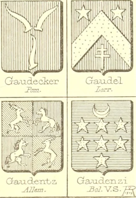 An illustration from Armoiries des familles contenues dans l'Armorial général de J.B. Rieststap [sic], 1903, leaf 50