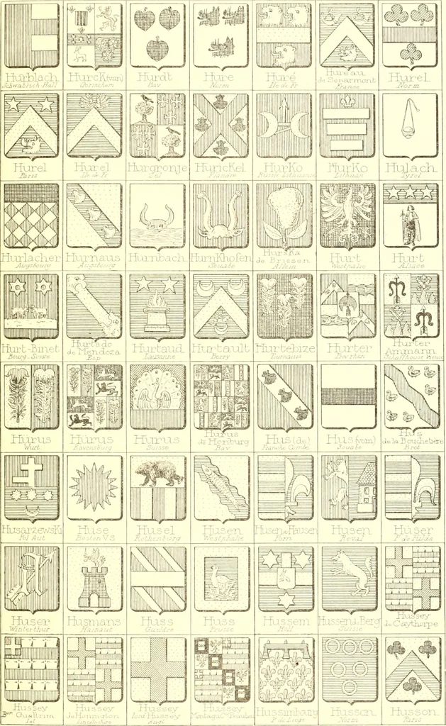 An illustration from Armoiries des familles contenues dans l'Armorial général de J.B. Rieststap [sic], 1903, leaf 500