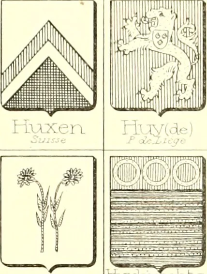 An illustration from Armoiries des familles contenues dans l'Armorial général de J.B. Rieststap [sic], 1903, leaf 504