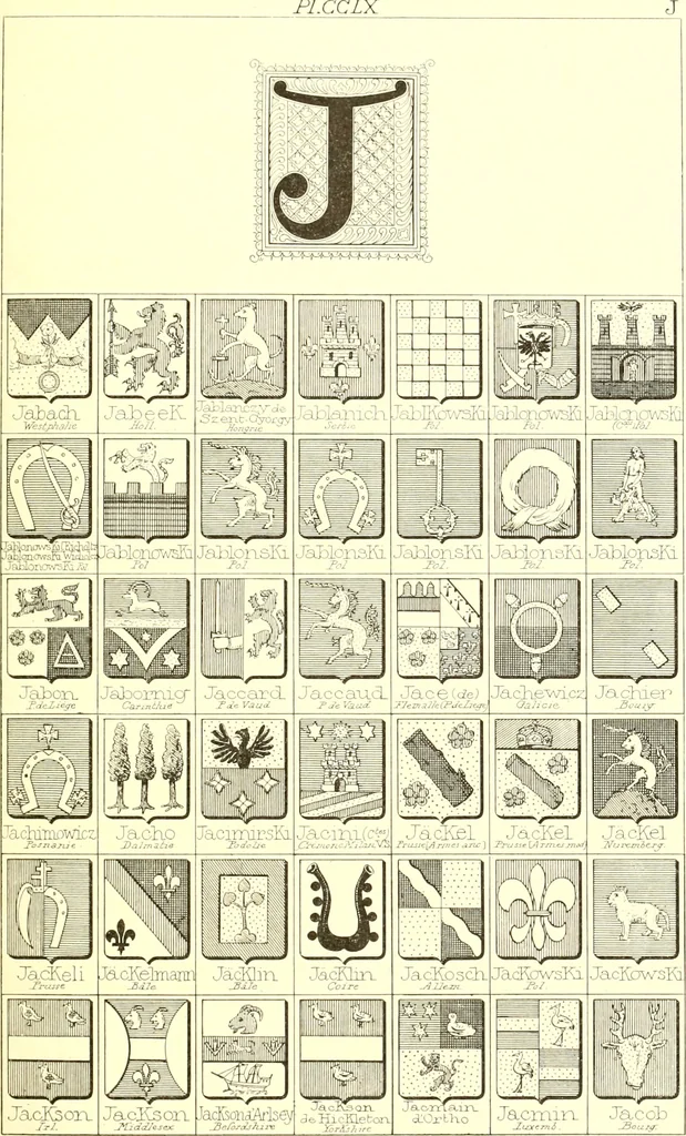 An illustration from Armoiries des familles contenues dans l'Armorial général de J.B. Rieststap [sic], 1903, leaf 532