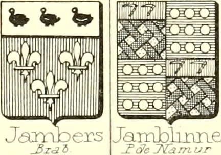 An illustration from Armoiries des familles contenues dans l'Armorial général de J.B. Rieststap [sic], 1903, leaf 542