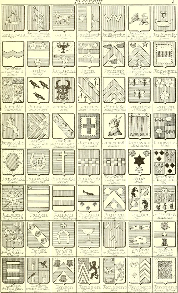 An illustration from Armoiries des familles contenues dans l'Armorial général de J.B. Rieststap [sic], 1903, leaf 546