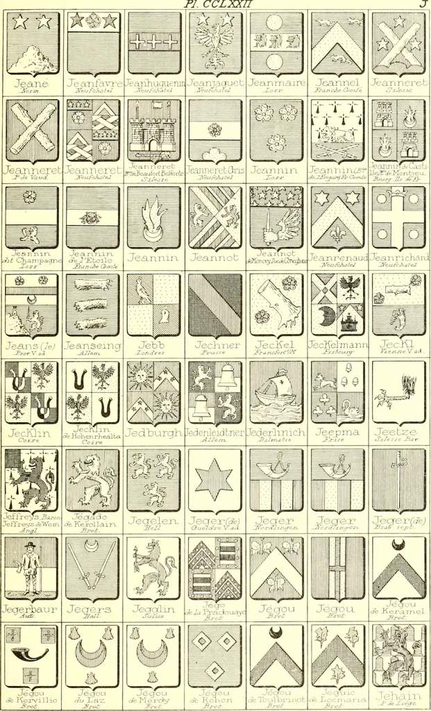 An illustration from Armoiries des familles contenues dans l'Armorial général de J.B. Rieststap [sic], 1903, leaf 556