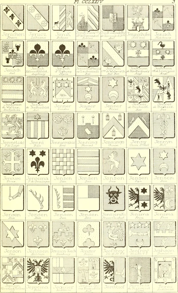 An illustration from Armoiries des familles contenues dans l'Armorial général de J.B. Rieststap [sic], 1903, leaf 560