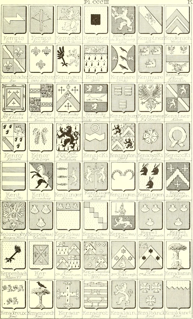 An illustration from Armoiries des familles contenues dans l'Armorial général de J.B. Rieststap [sic], 1903, leaf 618
