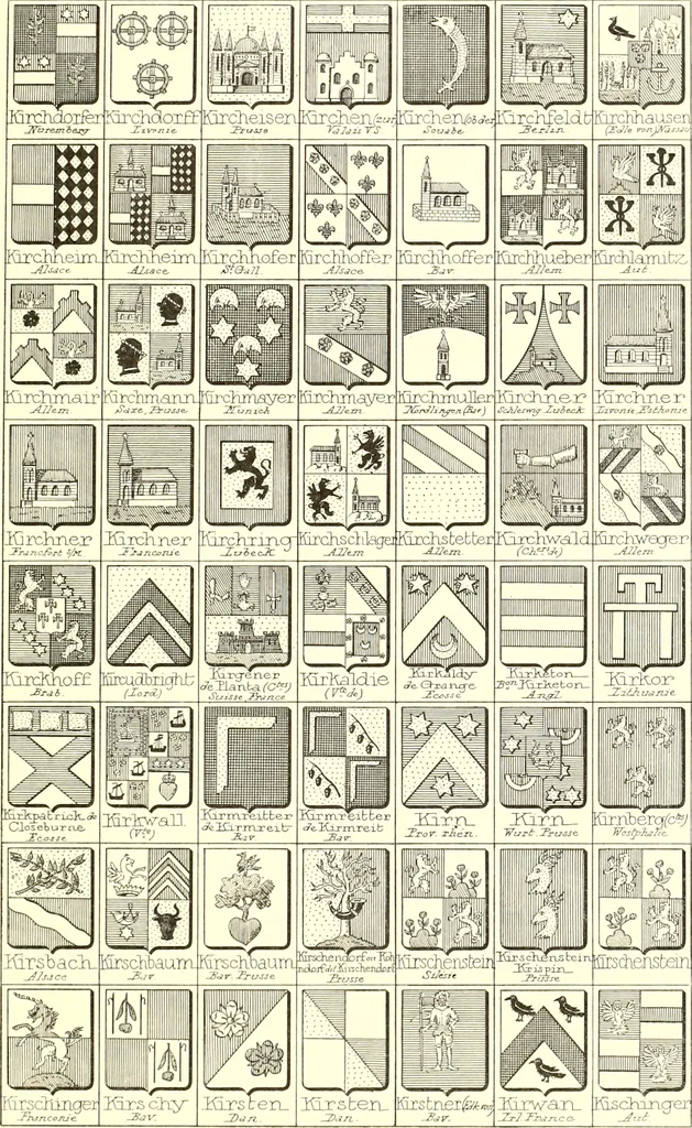 An illustration from Armoiries des familles contenues dans l'Armorial général de J.B. Rieststap [sic], 1903, leaf 656