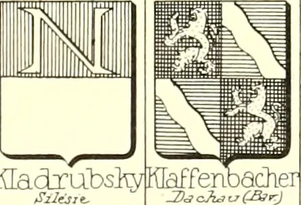 An illustration from Armoiries des familles contenues dans l'Armorial général de J.B. Rieststap [sic], 1903, leaf 658
