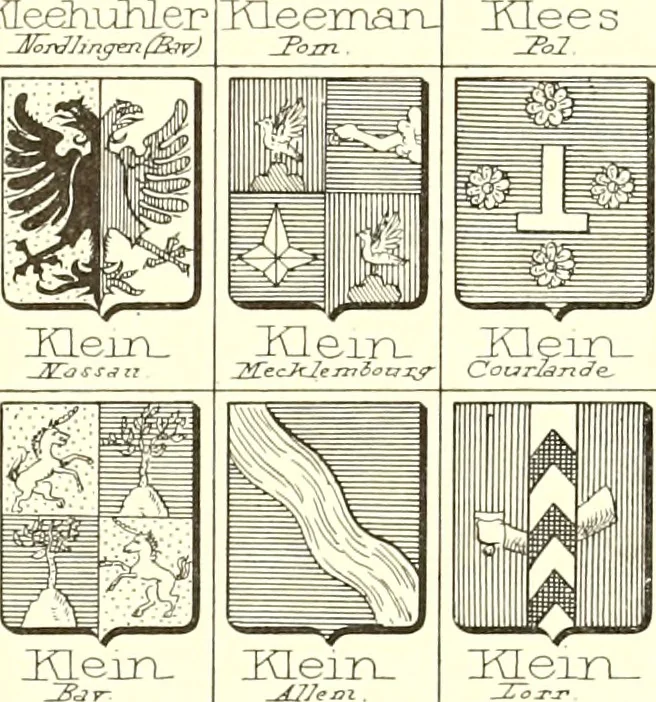 An illustration from Armoiries des familles contenues dans l'Armorial général de J.B. Rieststap [sic], 1903, leaf 660