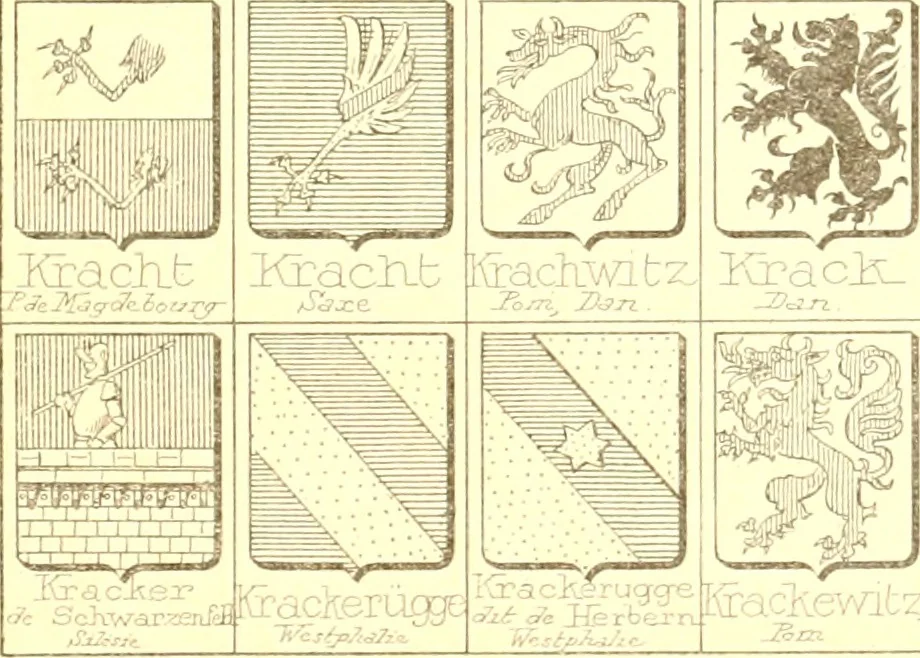 An illustration from Armoiries des familles contenues dans l'Armorial général de J.B. Rieststap [sic], 1903, leaf 704