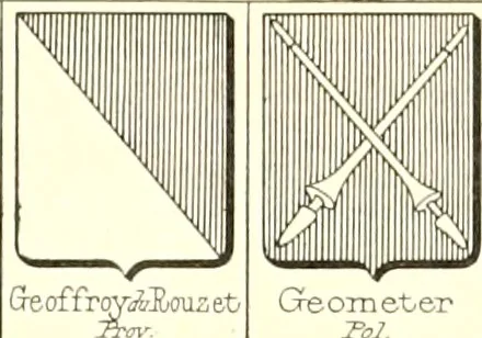 An illustration from Armoiries des familles contenues dans l'Armorial général de J.B. Rieststap [sic], 1903, leaf 76