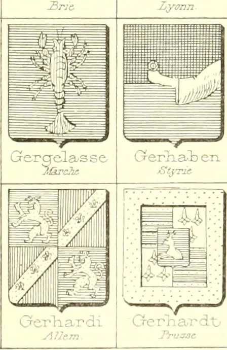 An illustration from Armoiries des familles contenues dans l'Armorial général de J.B. Rieststap [sic], 1903, leaf 80