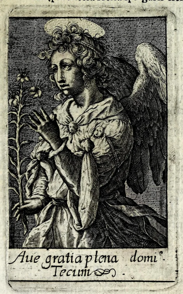 An illustration from Armonia contemplativa sopra la vita di Giesù Christo : delli santi Filippo Neri, Ignatio Loiola, Caietano di Tieni, e Teresa di Giesù : disposta secondo l'ordine delli Vangeli non solo per tutti li giorni dell'anno, mesi e settimane, ma ancora per tutte le feste principali : consegrata all'altezza serenissima Anna Maria Isabella, duchessa di Mantoua, Monferrato, Guastalla, &c., 1690, leaf 25