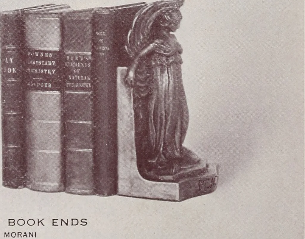 An illustration from Armor bronze : artistic and ideal gifts in book ends, door stops, art objects, table and floor lamps, 1900, leaf 13