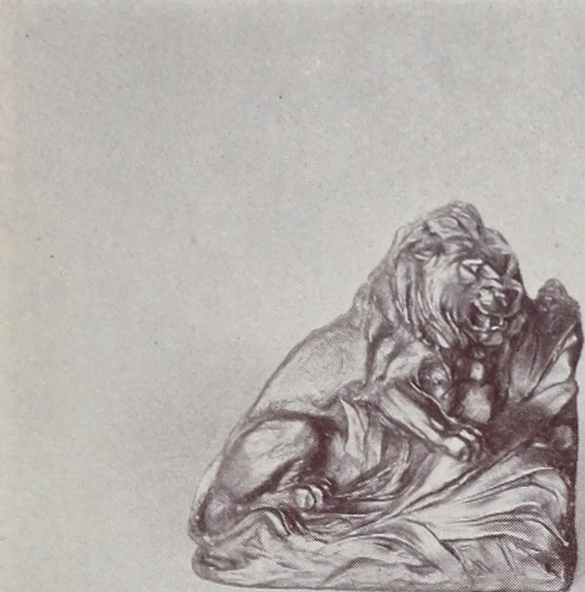 An illustration from Armor bronze : artistic and ideal gifts in book ends, door stops, art objects, table and floor lamps, 1900, leaf 14