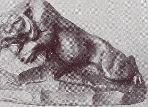 An illustration from Armor bronze : artistic and ideal gifts in book ends, door stops, art objects, table and floor lamps, 1900, leaf 14