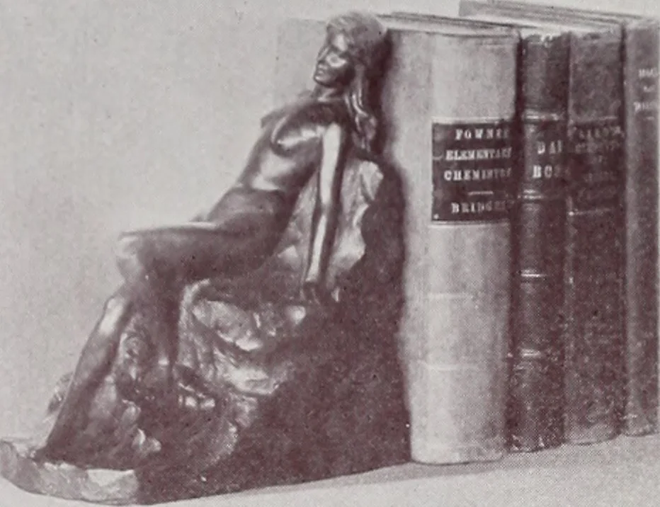 An illustration from Armor bronze : artistic and ideal gifts in book ends, door stops, art objects, table and floor lamps, 1900, leaf 17