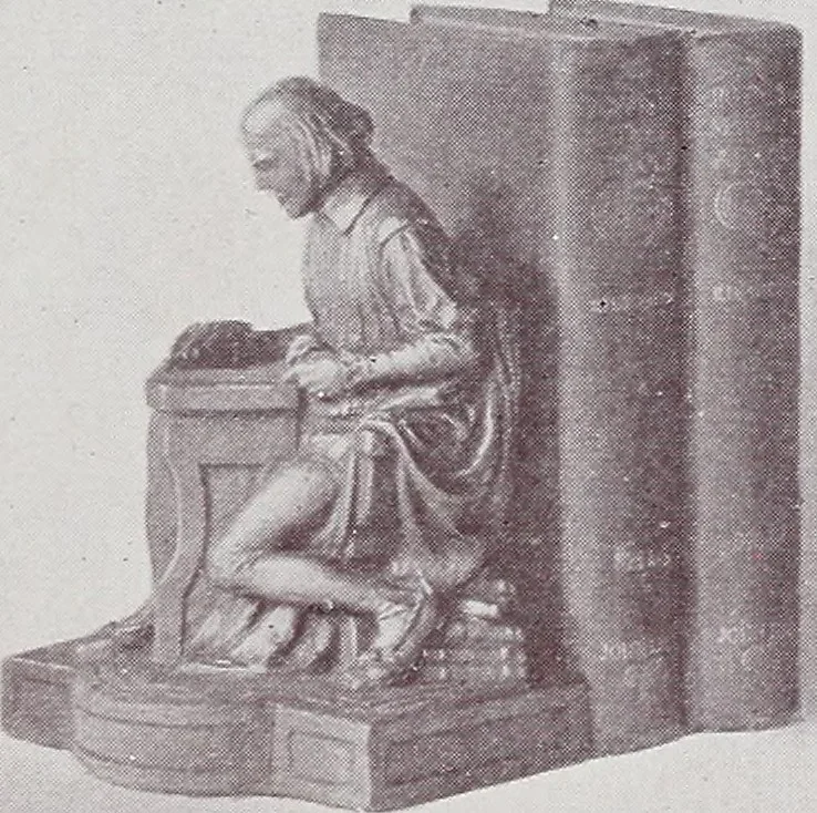 An illustration from Armor bronze : artistic and ideal gifts in book ends, door stops, art objects, table and floor lamps, 1900, leaf 20