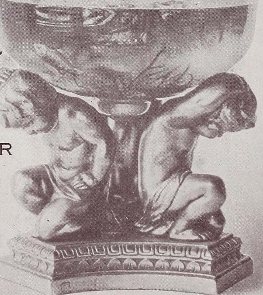 An illustration from Armor bronze : artistic and ideal gifts in book ends, door stops, art objects, table and floor lamps, 1900, leaf 23