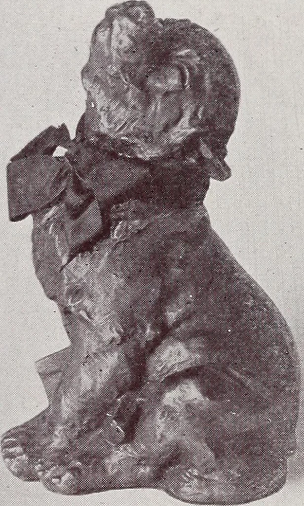An illustration from Armor bronze : artistic and ideal gifts in book ends, door stops, art objects, table and floor lamps, 1900, leaf 25