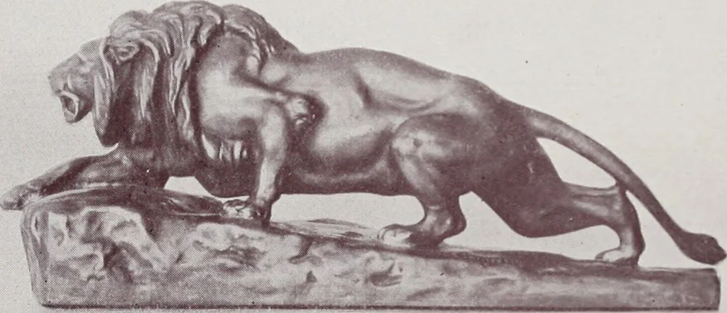 An illustration from Armor bronze : artistic and ideal gifts in book ends, door stops, art objects, table and floor lamps, 1900, leaf 27