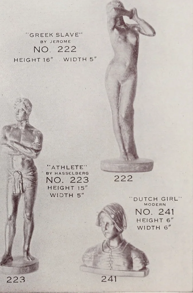 An illustration from Armor bronze : artistic and ideal gifts in book ends, door stops, art objects, table and floor lamps, 1900, leaf 29