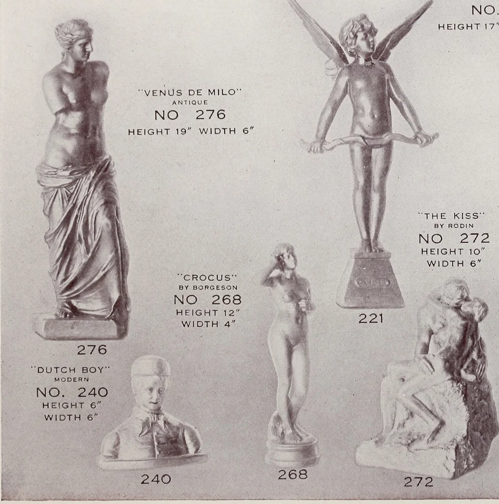 An illustration from Armor bronze : artistic and ideal gifts in book ends, door stops, art objects, table and floor lamps, 1900, leaf 29