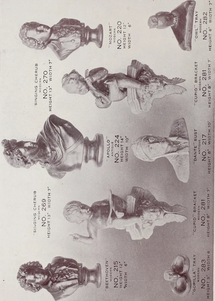 An illustration from Armor bronze : artistic and ideal gifts in book ends, door stops, art objects, table and floor lamps, 1900, leaf 31