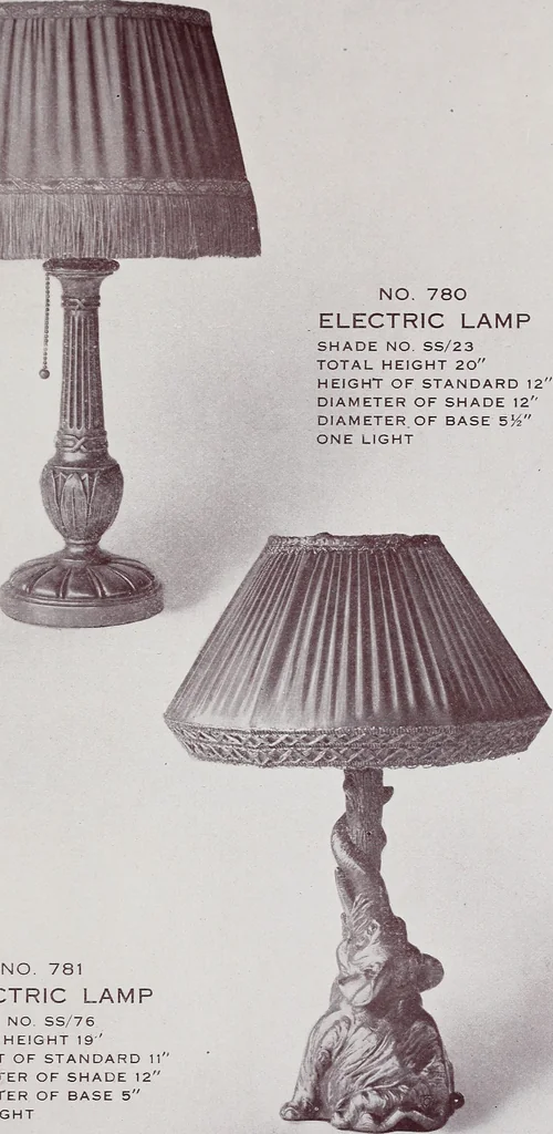 An illustration from Armor bronze : artistic and ideal gifts in book ends, door stops, art objects, table and floor lamps, 1900, leaf 36