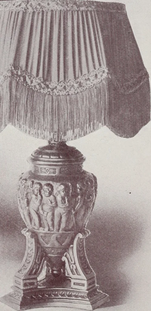 An illustration from Armor bronze : artistic and ideal gifts in book ends, door stops, art objects, table and floor lamps, 1900, leaf 39