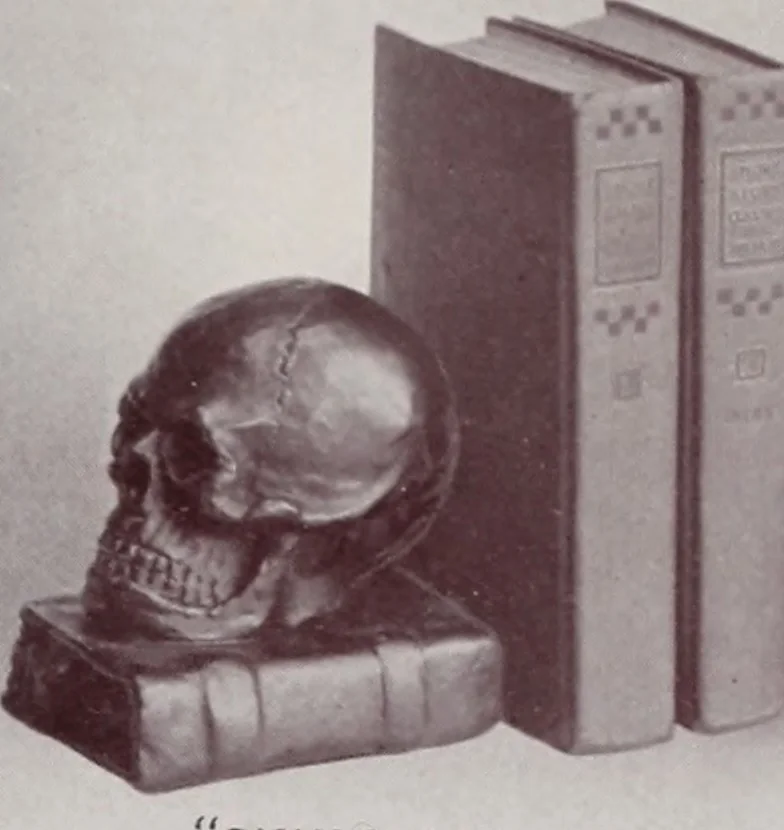 An illustration from Armor bronze : artistic and ideal gifts in book ends, door stops, art objects, table and floor lamps, 1900, leaf 4
