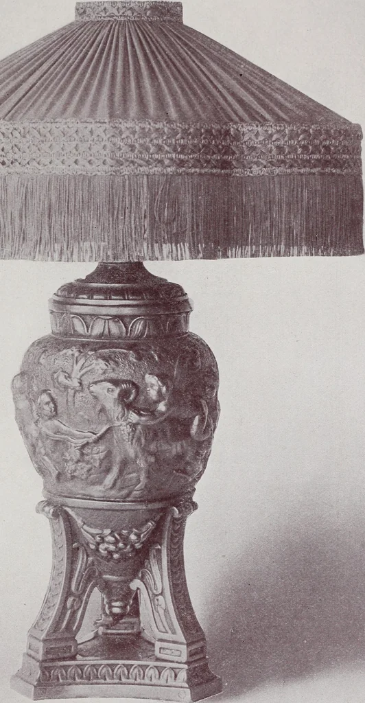 An illustration from Armor bronze : artistic and ideal gifts in book ends, door stops, art objects, table and floor lamps, 1900, leaf 40