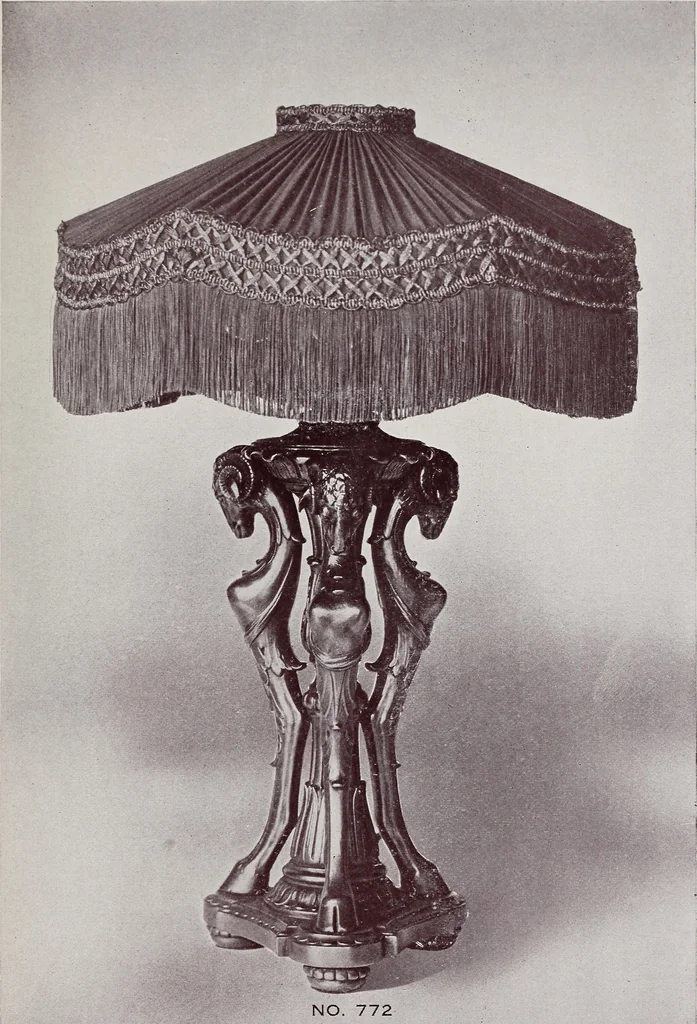 An illustration from Armor bronze : artistic and ideal gifts in book ends, door stops, art objects, table and floor lamps, 1900, leaf 42