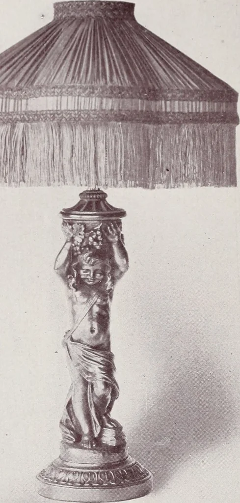 An illustration from Armor bronze : artistic and ideal gifts in book ends, door stops, art objects, table and floor lamps, 1900, leaf 45