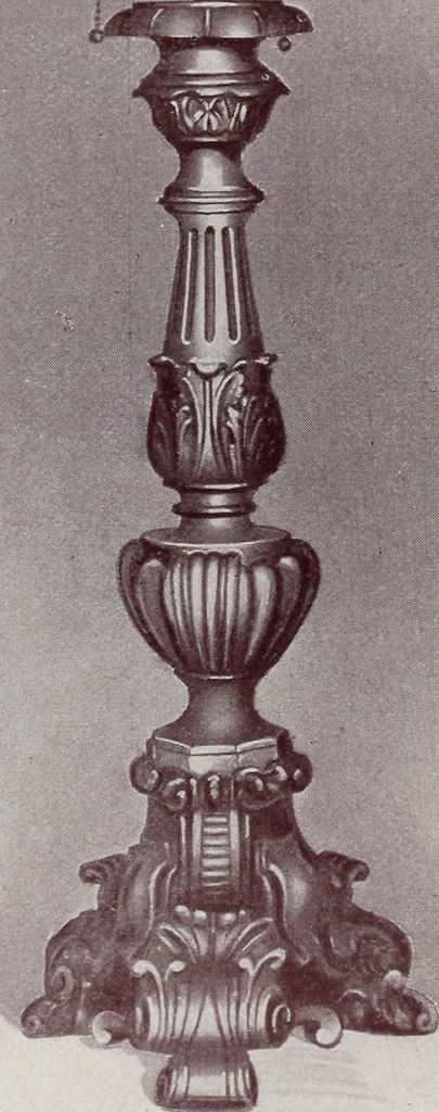 An illustration from Armor bronze : artistic and ideal gifts in book ends, door stops, art objects, table and floor lamps, 1900, leaf 47