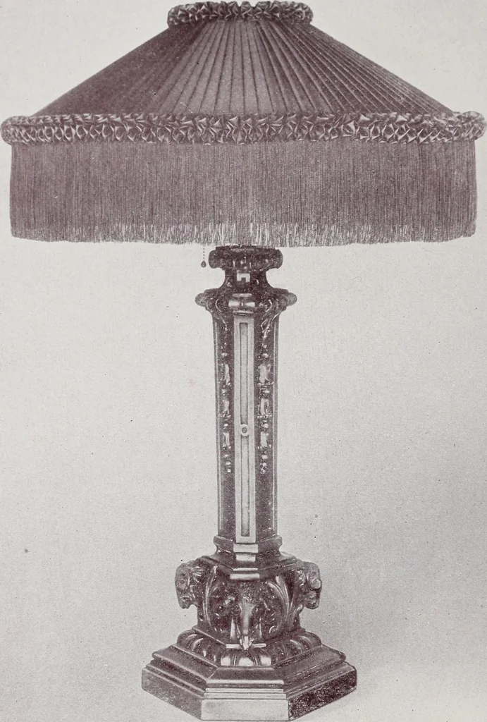 An illustration from Armor bronze : artistic and ideal gifts in book ends, door stops, art objects, table and floor lamps, 1900, leaf 61
