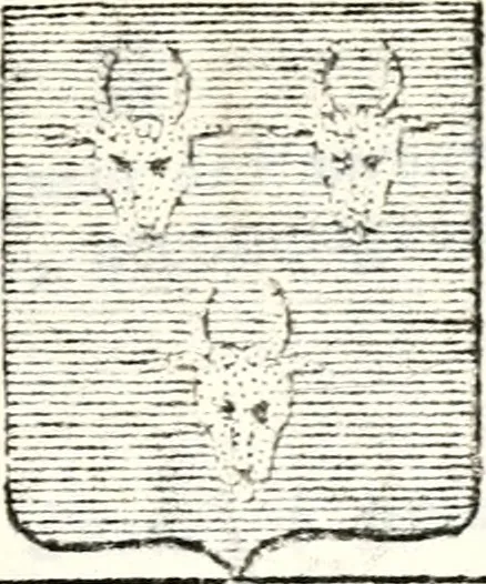 An illustration from Armorial des principales maisons et familles du royaume, particulierement des celles de Paris et de l'Isle de France : contenant les armes des princes, seigneurs, grands officiers de la couronne & de la maison du roi, celles des cours souveraines, &c. avec l'explication de tous les blasons, 1757, leaf 230