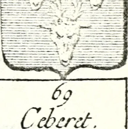 An illustration from Armorial des principales maisons et familles du royaume, particulierement des celles de Paris et de l'Isle de France : contenant les armes des princes, seigneurs, grands officiers de la couronne & de la maison du roi, celles des cours souveraines, &c. avec l'explication de tous les blasons, 1757, leaf 330