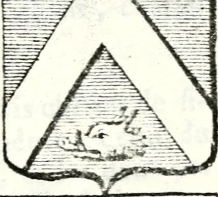 An illustration from Armorial des principales maisons et familles du royaume, particulierement des celles de Paris et de l'Isle de France : contenant les armes des princes, seigneurs, grands officiers de la couronne & de la maison du roi, celles des cours souveraines, &c. avec l'explication de tous les blasons, 1757, leaf 366