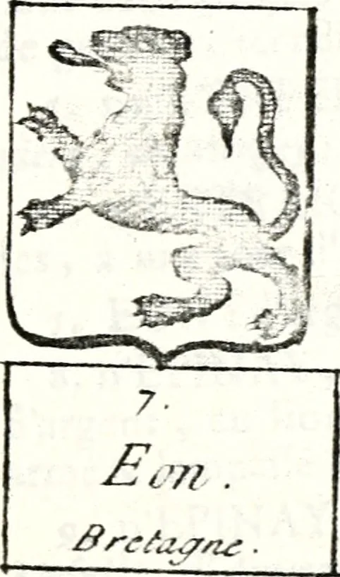 An illustration from Armorial des principales maisons et familles du royaume, particulierement des celles de Paris et de l'Isle de France : contenant les armes des princes, seigneurs, grands officiers de la couronne & de la maison du roi, celles des cours souveraines, &c. avec l'explication de tous les blasons, 1757, leaf 510