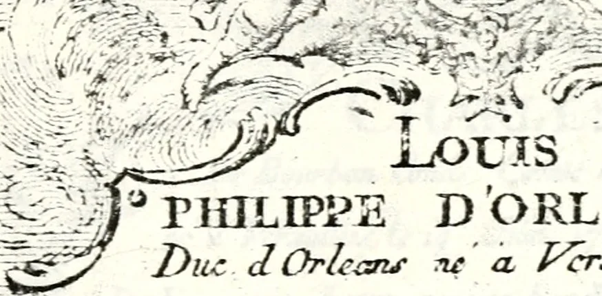 An illustration from Armorial des principales maisons et familles du royaume, particulierement des celles de Paris et de l'Isle de France : contenant les armes des princes, seigneurs, grands officiers de la couronne & de la maison du roi, celles des cours souveraines, &c. avec l'explication de tous les blasons, 1757, leaf 52